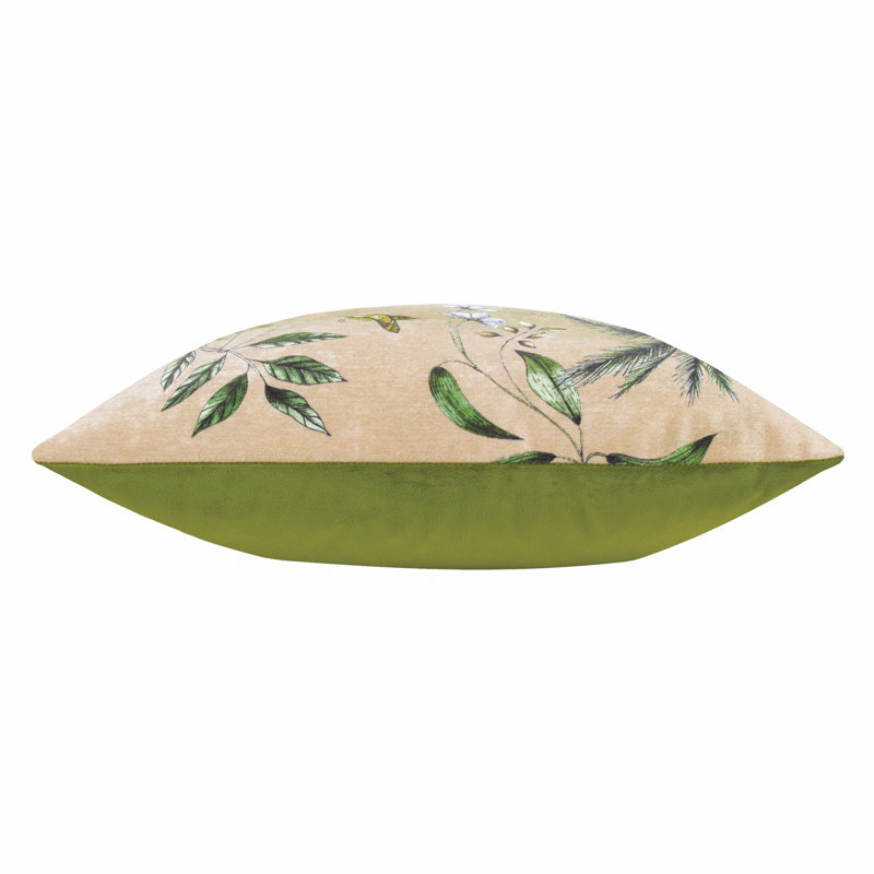 Leilani Cushion Cover Floral Green Square Cushion Cover