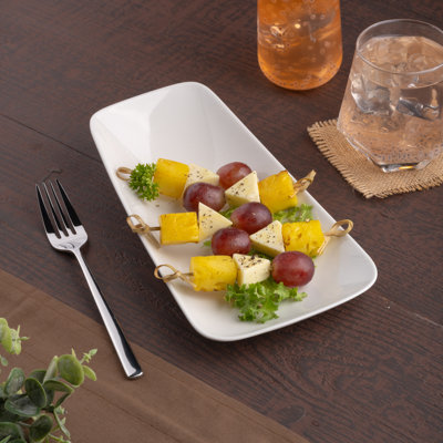 Assiette rectangulaire VITAL RECTANGLE - IVOIRE en porcelaine de qualité supérieure