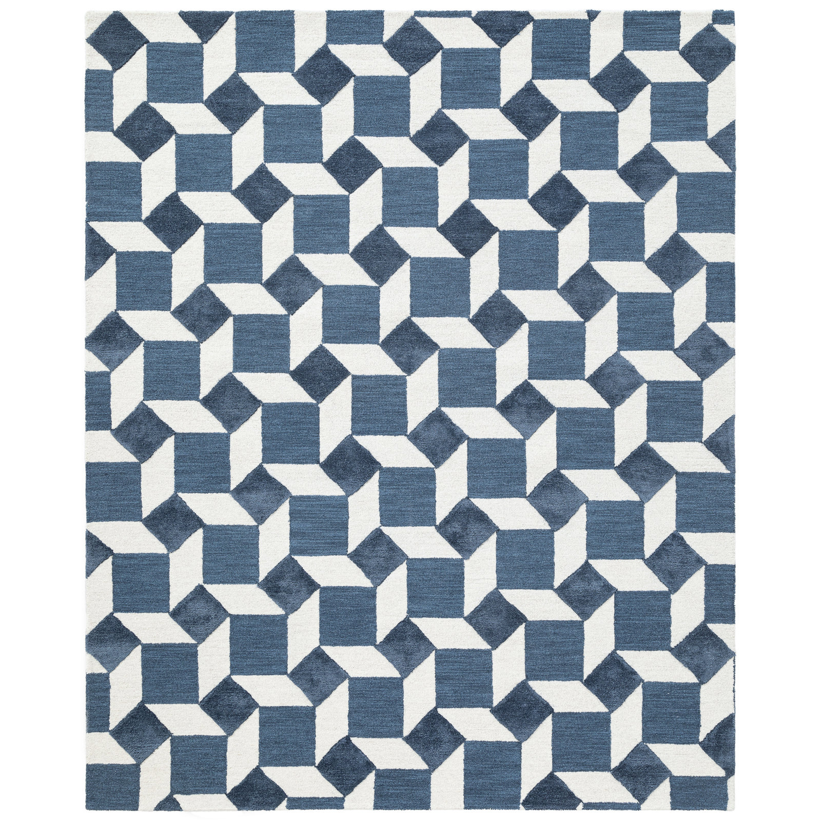 Magnusson Hand-Tufted Geometric Wool Rug, Rectangle 3' x 5'