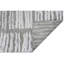 Tapis rectangulaire rayé en laine / viscose noué à la main en argent / gris-94326844