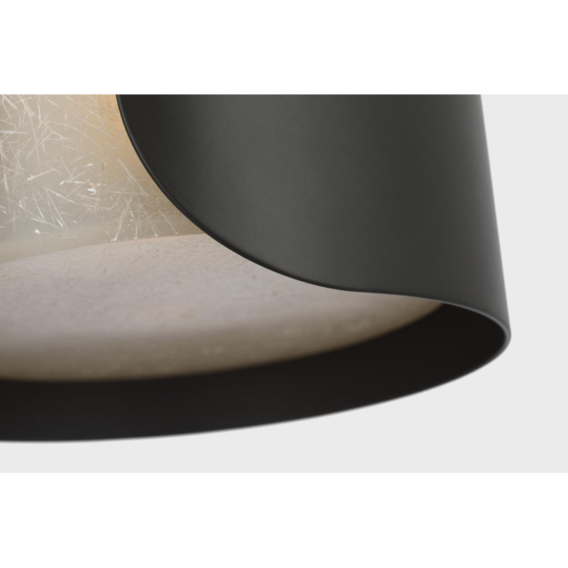 Anne-Marie Barton Armise Pendant with Nova Frost, 242" H x 7.5" W, Matte Carbon, White