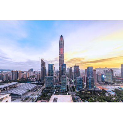 Matawan Skyline Of Shenzhen by Bingfengwu - Wrapped Canvas Print