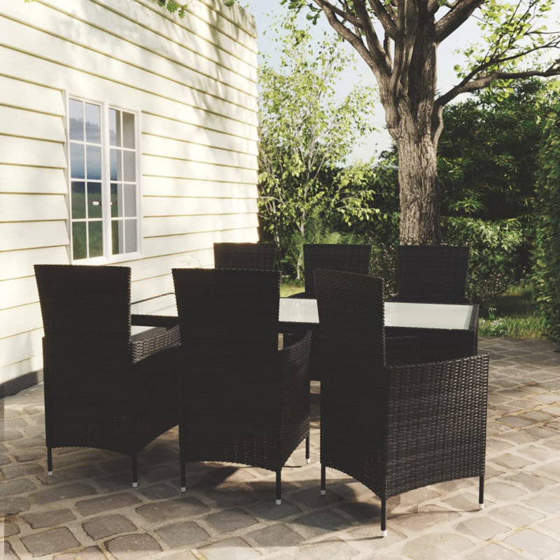 6 - Person Patio Dining Set with Rectangular Table , Cushions Included