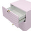 Table de chevet 2 tiroirs rose ultrabrillant
