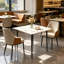 Fung Marble Top Metal Base Dining Table-2012168392