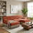 U-shaped, breathable, comfortable fringe-trimmed sofa-128969670-128969667