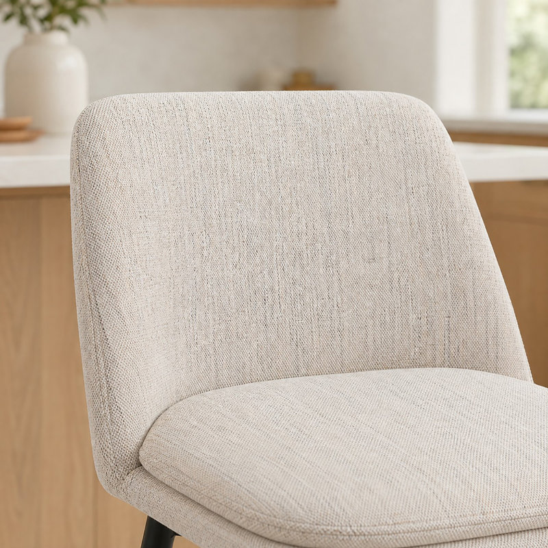 Tabouret de bar et de comptoir pivotant de 25,6 po Deboroh, Blanc