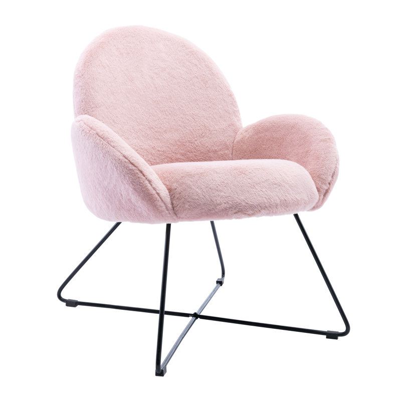 Chaise avec accoudoirs, Rose