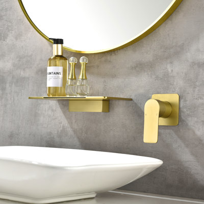 Robinet de baignoire cascade avec poignée simple, robinet de baignoire mural