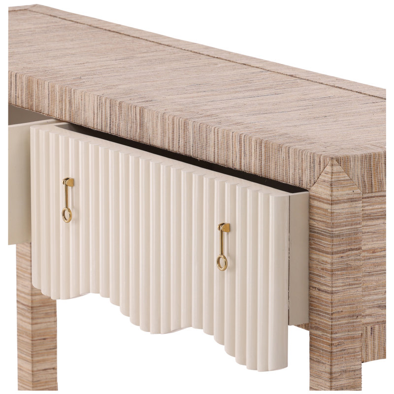Furniture Classics Abrams Mahogany & Gold Console Table, Brown