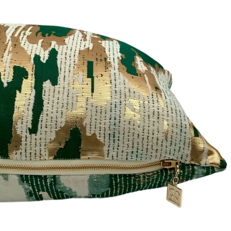 Mariah Lumbar Pillow Cover & Insert, Jade