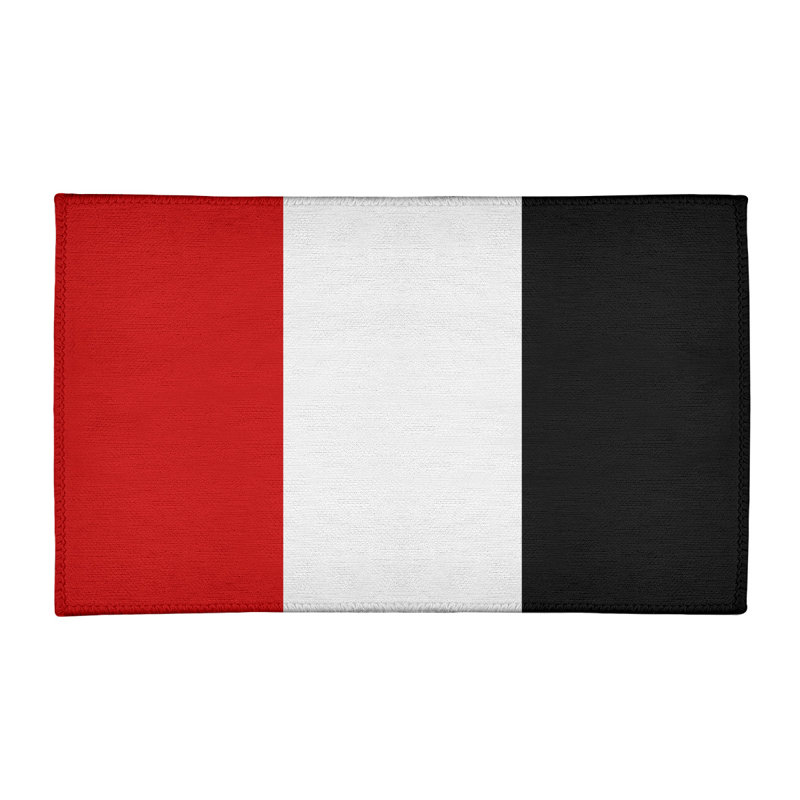 Tapis de zone rouge/noir, Rectangle 2 pi x 3 pi