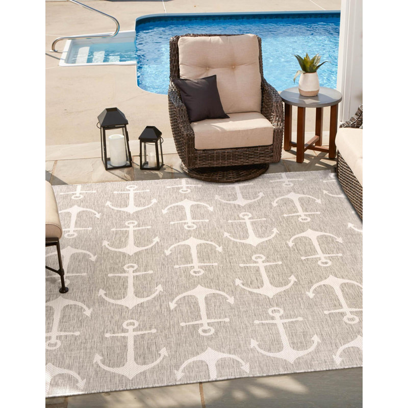 Tapis d'extérieur Ayton couleur sable, Carré 7 pi 10 po