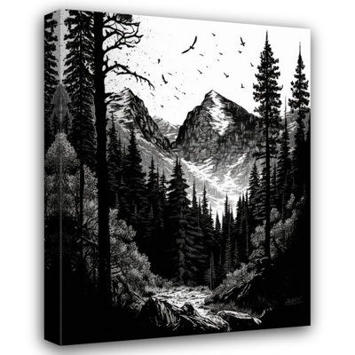 «Della Ink Landscape II» par Maki, reproduction sur toile tendue