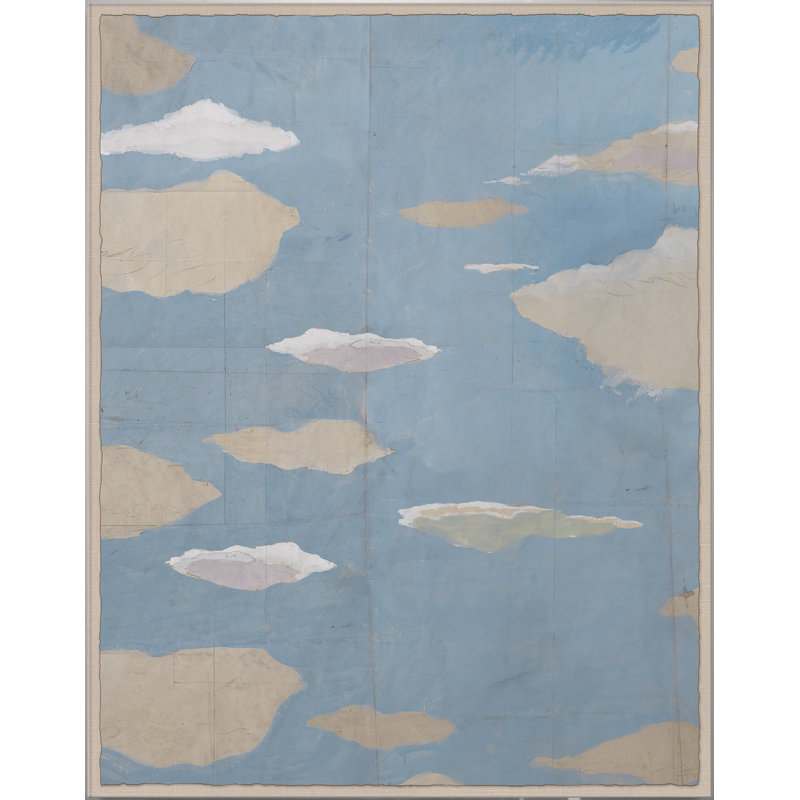 Clouds III Print by Paule Marrot, Silver Single Picture Framed, 56" H x 44" W x 1.25" D