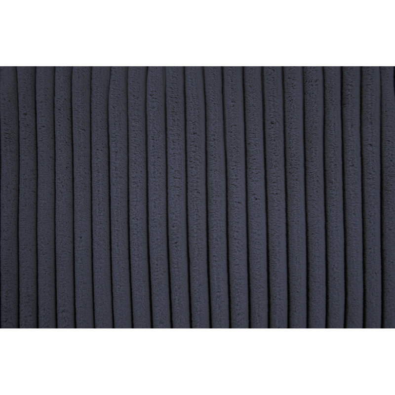 3-Piece Corduroy Sectional Set, Dark Gray Corduroy