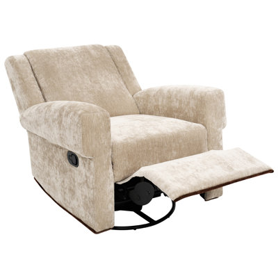 Pismo Modern Chenille Swivel Rocker Recliner with Dual Positions