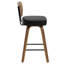 65CM Seat Height Swivel Upholstered Rattan Back Counter & Bar Stool Modern Bar Chair - Load 150Kg-118194295