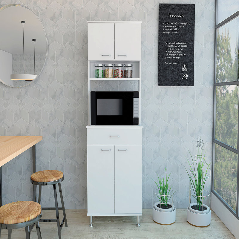 Armoire garde-manger à deux portes Pantac, Blanc