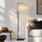 Leo 72 in. Modern Height-Adjustable LED Floor Lamp with Black Marble Base
