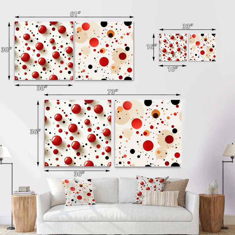 Cja - Ensemble de 2 verres muraux abstraits en acrylique, H 36 po x l 73 po