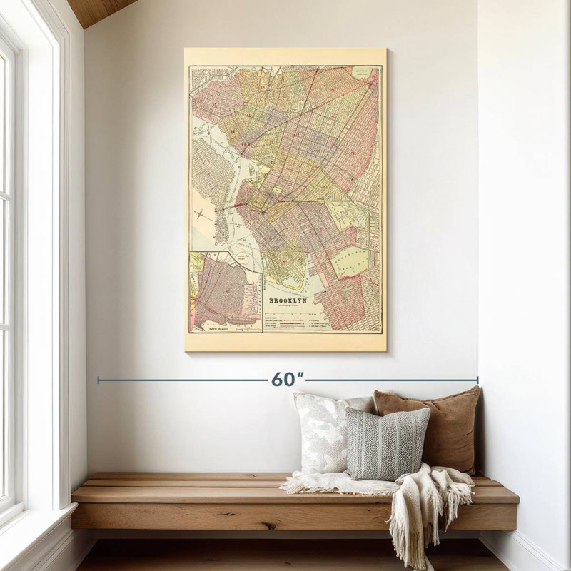 Carte Aliaz de Brooklyn, H 48 po x l 32 po