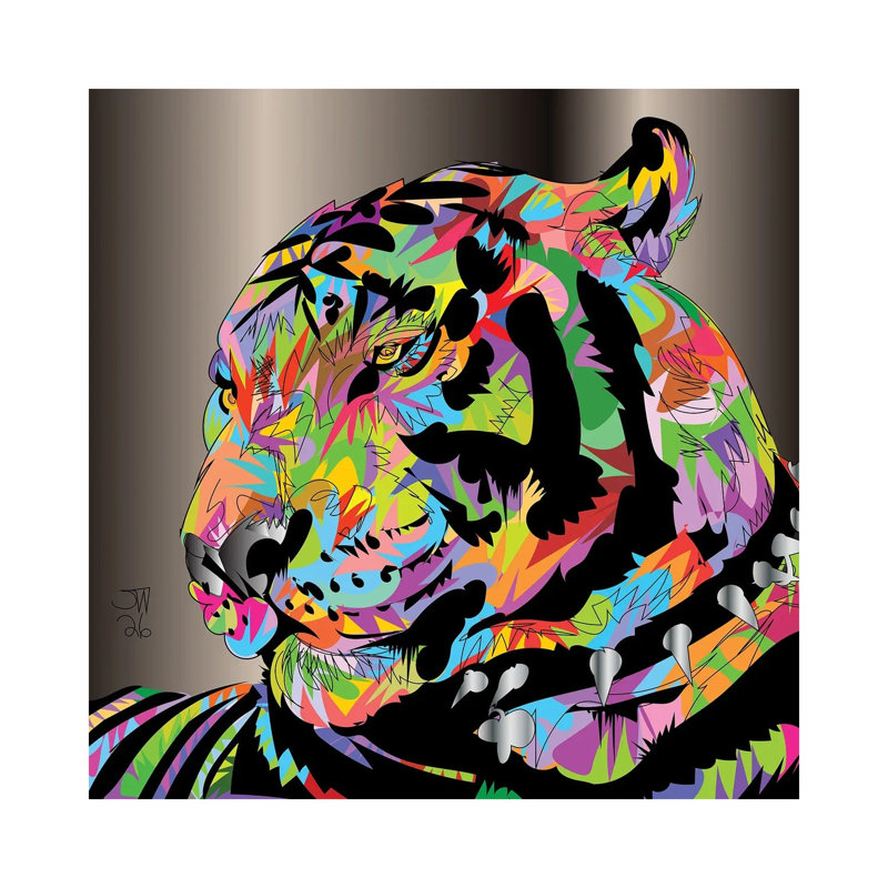 White Tiger 2026 by TECHNODROME1 - Gallery-Wrapped Canvas Giclée on Canvas, 66.04 cm H x 66.04 cm W x 1.905 cm D
