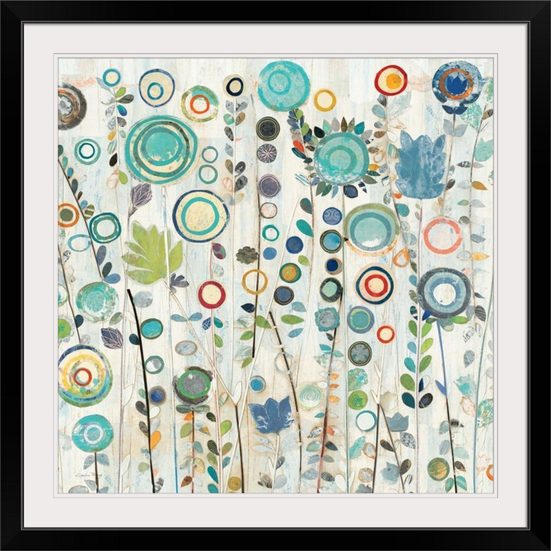 « i square », impression sur boggs Ocean Garden, H 20" x l 20" x P 1", Cadre noir
