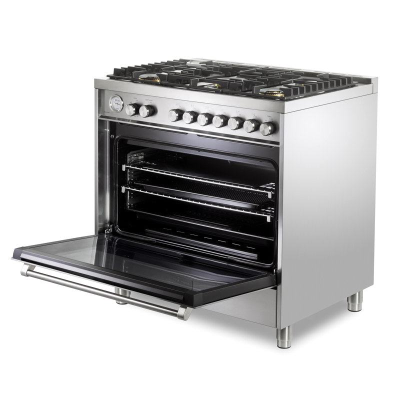 Verona Ultima 36" 5 Burner Single Gas Range - Stainless