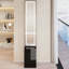 Armoire à miroir à DEL avec luminosité réglable, rangement multicouche-1347543834
