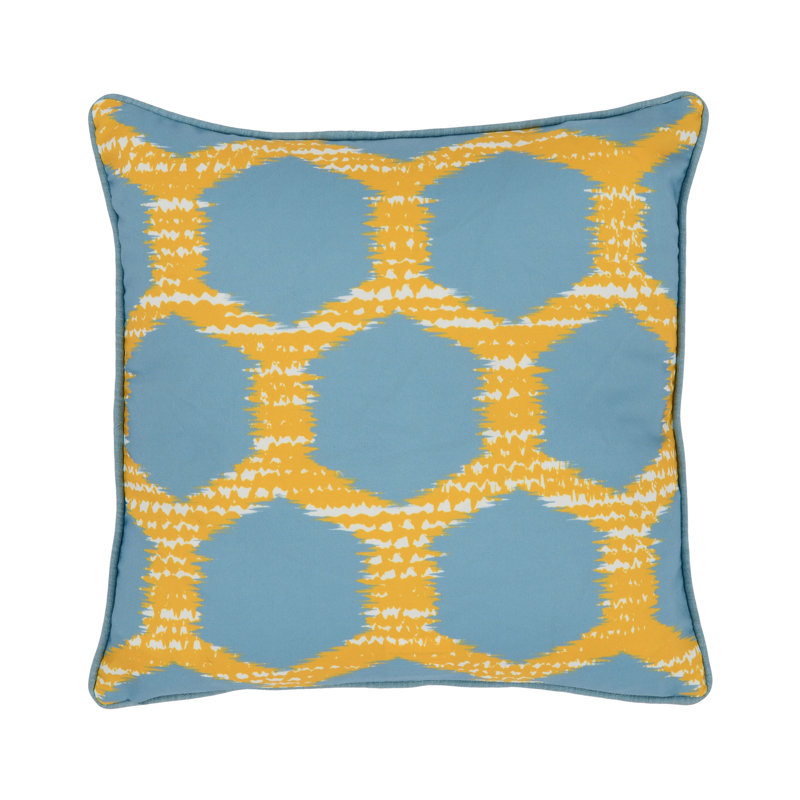 Gaines Geometric Indoor/Outdoor Reversible Throw Pillow
