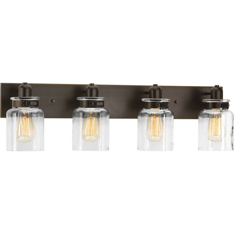 4 - Light Dimmable Vanity Light, Antique Bronze