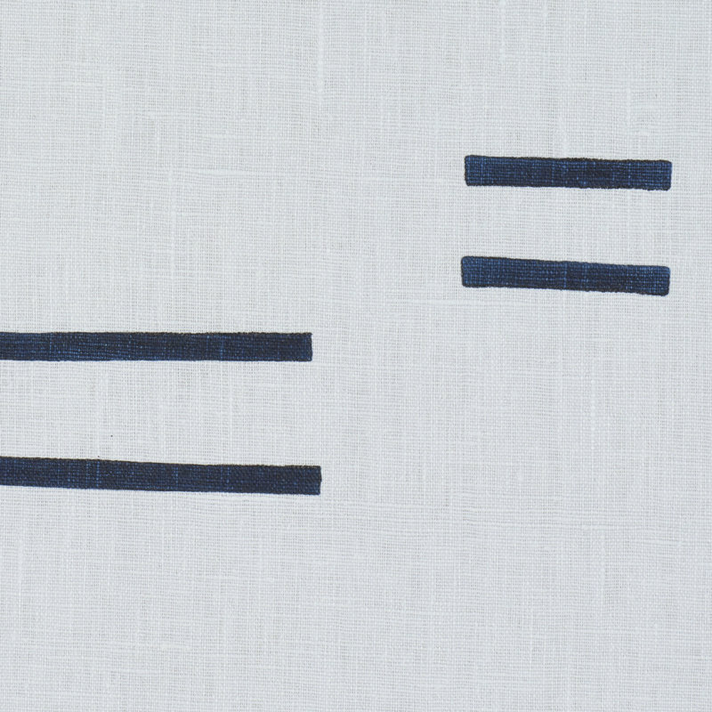Tissu Oaxaca Schumacher X Caroline Z Hurley, Bleu marine / bleu ciel