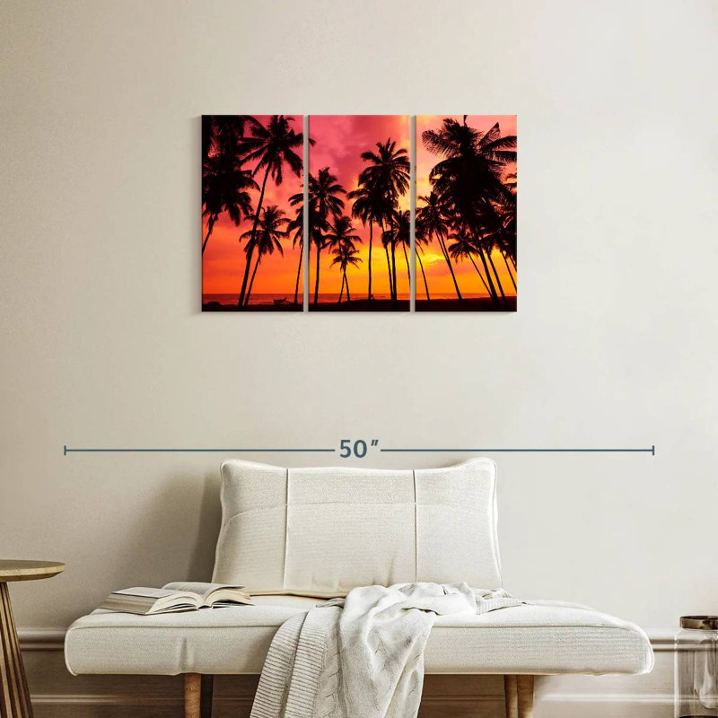 Gillard Sunset Beach Palms, 20" H x 33" W