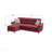 Velvet Reversible Sectional Sofa
