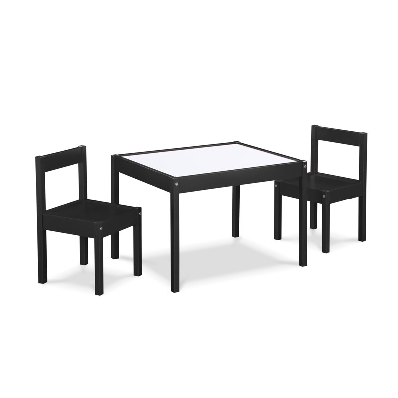 Ensemble de table et de chaises pour enfant 3 pièces Gibson, Noir
