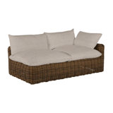 Montecito 75.25" Wide Outdoor Wicker Right Hand Facing Loveseat with Cushions