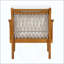 Fauteuil club d'extérieur en bois d'acacia avec corde tissée à la main-633421721
