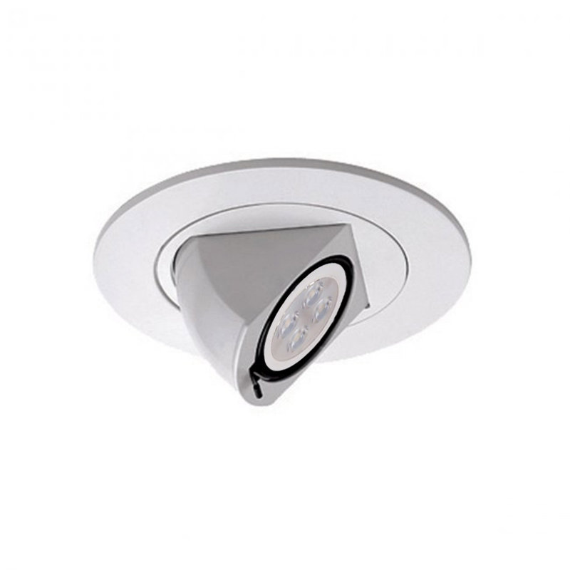 White Aluminum Adjustable LED Recessed Trim Light