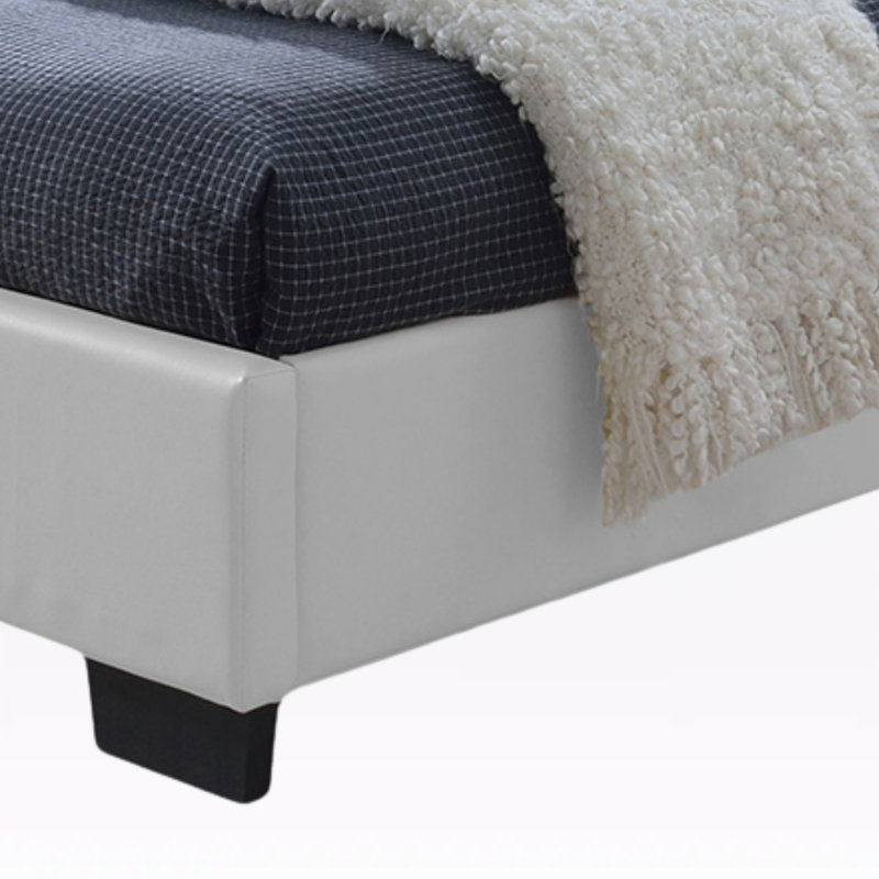 Avelar Bossley Upholstered, Queen Platform Bed, White 34.13'' H X 62'' W X 83.85'' L, White, Queen