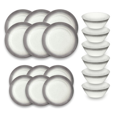 Abode Homewares Piece Melamine Dinnerware Set - Service For 6