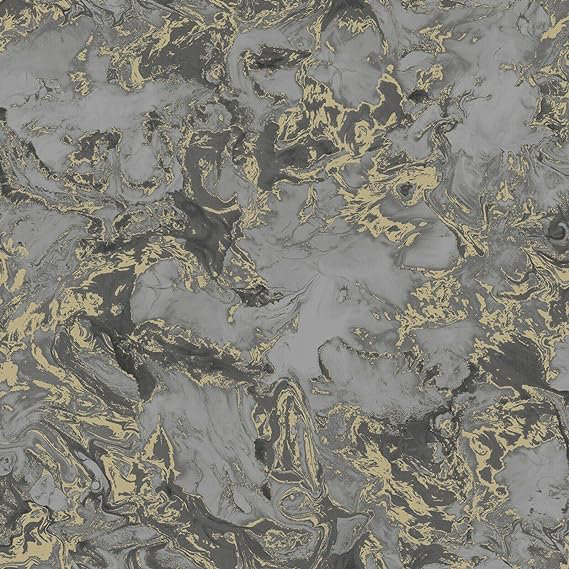 Ceiran 10m x 53cm Metallic Finish Wallpaper Roll, Grey