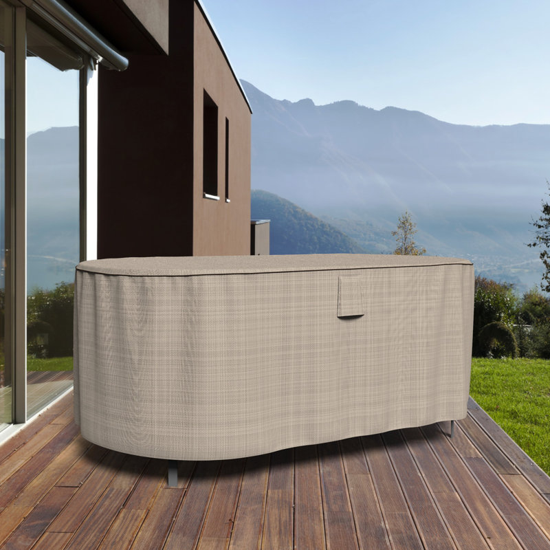 Housse pour table de patio ovale résistante à l'eau Miguel, H 28 po x l 42 po x P 84 po