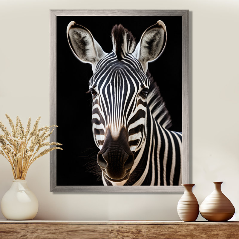 Striking Zebra Patterns IV, reproduction d'art sur toile, Argent, H 44 po x l 34 po x P 1,5 po