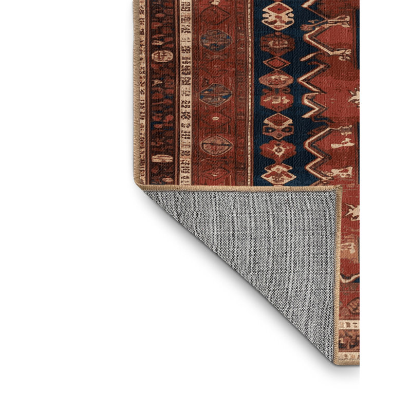 Tapis brun lavable à la machine, Rond 4 pi