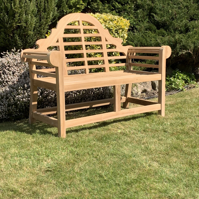 Siobhan Solid Wood Teak Outdoor Bench