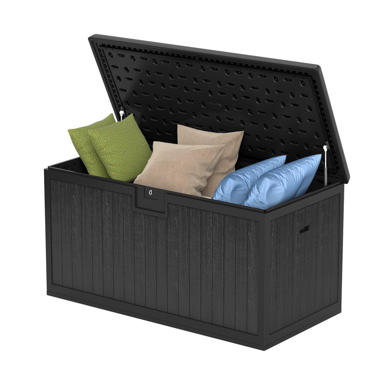 Boîte de rangement verrouillable en résine Balconera 150 gallons, 230, Noir