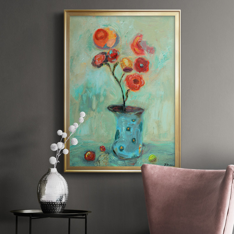 Impression encadrée orange orange de qualité supérieure - prête à être accrochée, Or, H 42,5 po x l 30,5 po x P 1 po