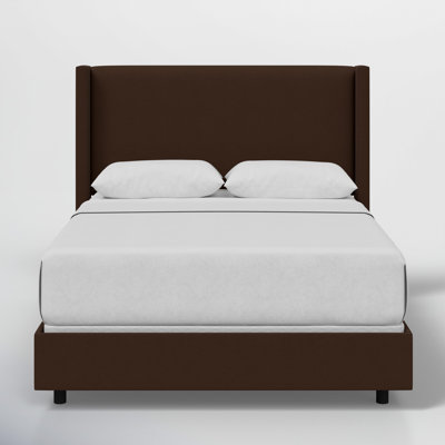 Hanson Upholstered Wingback Bed