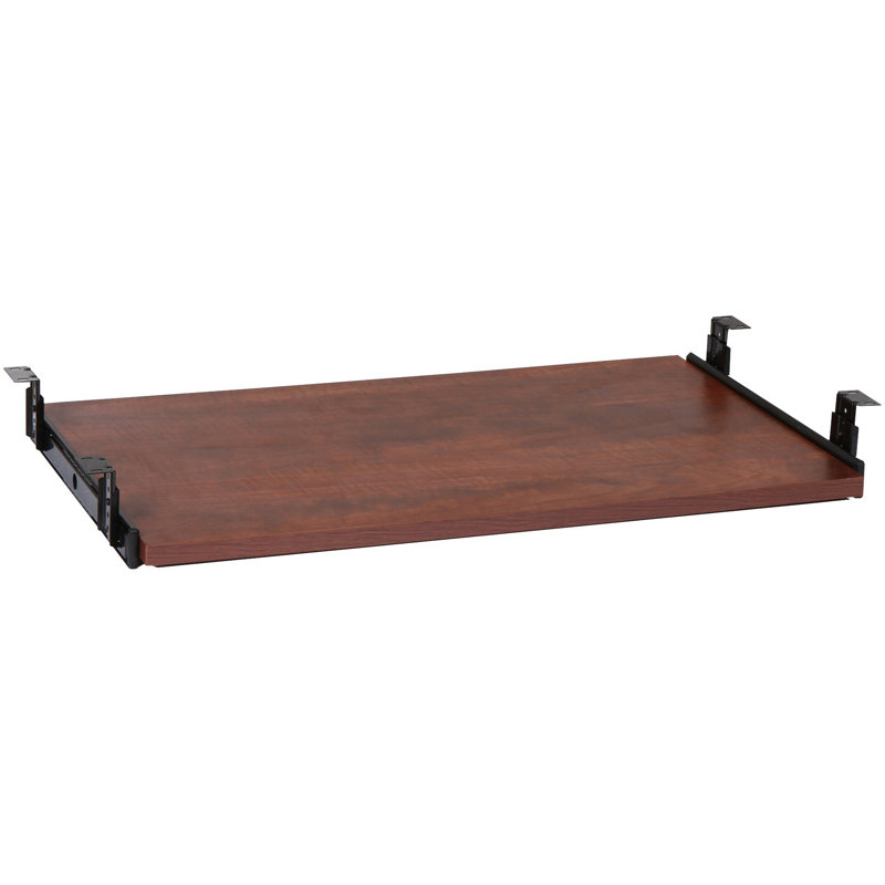 Cherry Melamine Wood Keyboard Tray with Metal Brackets